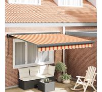 vidaXL Toldo retráctil Amarillo y Naranja 300 x 250 cm Lona y Aluminio