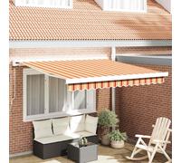 vidaXL Toldo retráctil Amarillo y Naranja 350 x 250 cm Lona y Aluminio