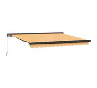VidaXL - Toldo retráctil (350 x 250 cm, lona y aluminio, toldo moderno para jardín y terraza, manta manual resistente a las inclemencias del tiempo, sombra exterior