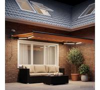 vidaXL Toldo retráctil Arena 350 x 250 cm Poliéster