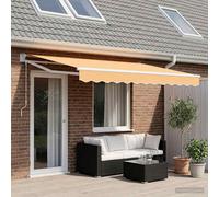 vidaXL. Toldo retráctil, color arena, 4 x 3 metros, fabricado en poliéster y metal