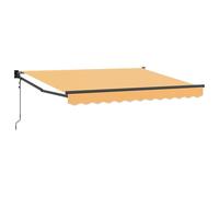 vidaXL Toldo retráctil Arena 4 x 3 m Poliéster y Metal, Cortina eléctrica Moderna, retráctil para el Patio, Marco de Aluminio, protección UV y Resistente al Clima