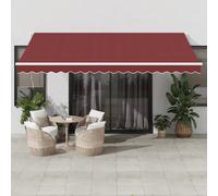 vidaXL Toldo retráctil automático burdeos 450x350 cm