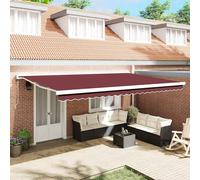 vidaXL Toldo retráctil automático burdeos 500x300 cm