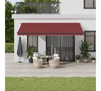 vidaXL Toldo retráctil automático burdeos 500x350 cm