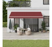 vidaXL Toldo retráctil automático burdeos 500x350 cm