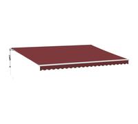 vidaXL Toldo retráctil automático Burdeos 500x350 cm