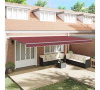 vidaXL Toldo retráctil automático burdeos 600x300 cm