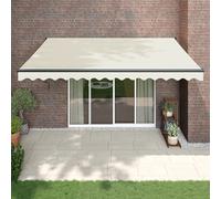 vidaXL Toldo retráctil automático color crema 4,5x3 m