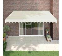 vidaXL Toldo retráctil automático color crema 4x3 m