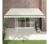 vidaXL Toldo retráctil automático color crema 4x3 m