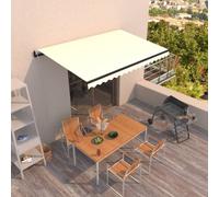 vidaXL Toldo retráctil automático crema 400x350 cm