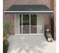 vidaXL Toldo retráctil automático gris antracita 3,5x2,5 m