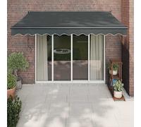vidaXL Toldo retráctil automático gris antracita 3,5x2,5 m