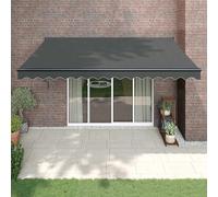 vidaXL Toldo retráctil automático gris antracita 4x3 m