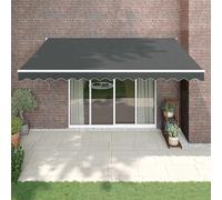 vidaXL Toldo retráctil automático gris antracita 4x3 m