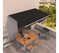 vidaXL Toldo retráctil automático gris antracita 500x350 cm