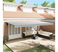 vidaXL Toldo retráctil automático gris antracita y blanco 600x300 cm