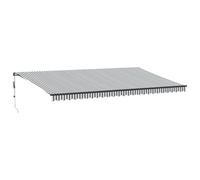 vidaXL Toldo retráctil automático Gris Antracita y Blanco 600x350 cm, toldo, toldo de Patio, Dosel toldo, toldo de Puerta, Dosel retráctil