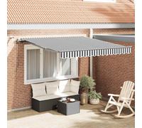 vidaXL Toldo retráctil automático luz LED antracita blanco 300x250 cm