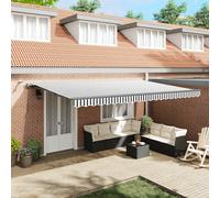 vidaXL Toldo retráctil automático luz LED antracita y blanco 500x300cm