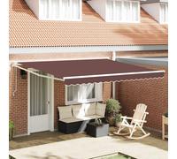 vidaXL Toldo retráctil automático marrón 400x300 cm