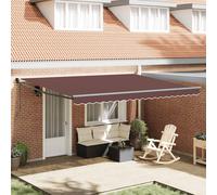 vidaXL Toldo retráctil automático marrón 450x300 cm