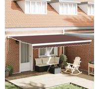 vidaXL Toldo retráctil automático marrón 450x300 cm