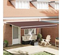 vidaXL Toldo retráctil automático marrón 450x300 cm