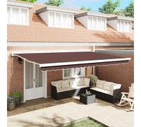 vidaXL Toldo retráctil automático marrón 500x300 cm