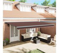 vidaXL Toldo retráctil automático marrón 500x300 cm