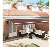 vidaXL Toldo retráctil automático marrón 500x300 cm