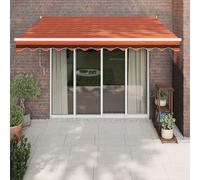 vidaXL Toldo retráctil automático naranja y marrón 3,5x2,5 m
