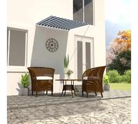 vidaXL Toldo retráctil azul y blanco 100x150 cm