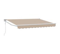 vidaXL Toldo retráctil 3,5 x 2 m Beige – Poliéster y metal