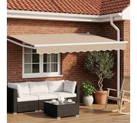 vidaXL Toldo retráctil Beige 3,5 x 2 m Poliéster y Metal