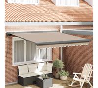 vidaXL Toldo retráctil Beige 300 x 250 cm Lona y Aluminio