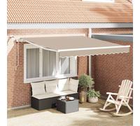 vidaXL Toldo retráctil Beige 300 x 250 cm Poliéster