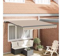 vidaXL Toldo retráctil Beige 300 x 250 cm Poliéster y Aluminio