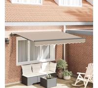 vidaXL Toldo retráctil Beige 350 x 200 cm tela