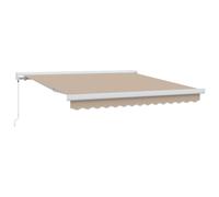 vidaXL Toldo retráctil Beige 350 x 250 cm Lona y Aluminio