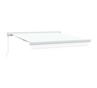 vidaXL Toldo retráctil Blanco 350 x 250 cm Lona y Aluminio