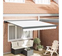 vidaXL Toldo retráctil Blanco 350 x 250 cm Lona y Aluminio