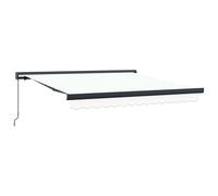 vidaXL Toldo retráctil Blanco 350 x 250 cm Lona y Aluminio White