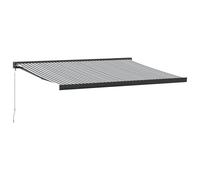 vidaXL. Toldo retráctil, color antracita y blanco, 4x3 metros, fabricado en tela y aluminio