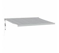 vidaXL. Toldo retráctil, color antracita y blanco, 4x3 metros, fabricado en tela y aluminio