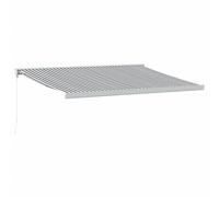 vidaXL. Toldo retráctil, color antracita y blanco, 4x3 metros, fabricado en tela y aluminio