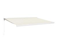 vidaXL. Toldo retráctil, color crema, 4x3 metros, fabricado en tela y aluminio