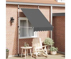 vidaXL Toldo retráctil de funcionamiento manual antracita 150 cm
