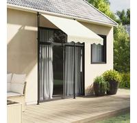 vidaXL Toldo retráctil de tela y acero crema 150x150 cm